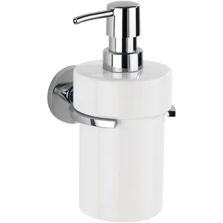 Wenko Seifenspender Isera 25032100 silber/weiß Edelstahl/Keramik 200,0 ml, 1 St.