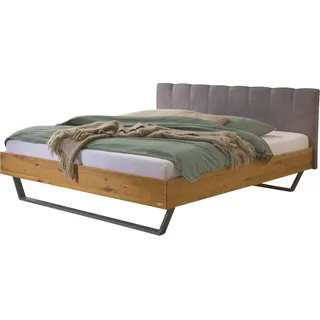 HASENA Schwebebett Enrico 25 Wildeiche Kopfteil shale 160x200 - Braun