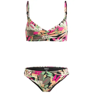 Roxy Printed Beach Classics - Zweiteiliges Wickel-Bikini-Set für Frauen Schwarz