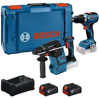 Bosch GBH 18V-26 inkl. 2 x 5,0 Ah + GAL 12V/18V-80 + XL-BOXX 0615A500E4