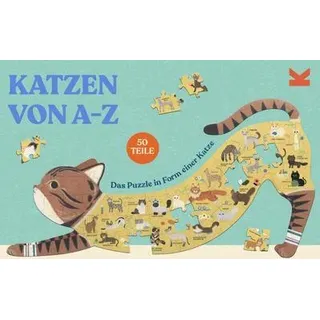 Laurence King Verlag 9783962442866 Katzen von A bis Z. EIN sehr laaaaanges Puzzle, Bunt, Large