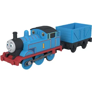Thomas & Friends Fisher-Price, motorisierte Thomas-Lok und Güterwagen | Batteriebetriebener Spielzeugzug und Anhänger für Vorschüler, Klassiker aus der Eisenbahnserie, JLL45
