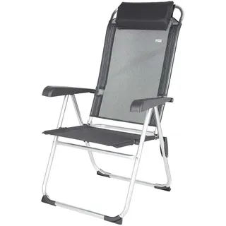 Aktive 44.5x55x103 Cm Aluminium Mehrfach Verstellbarer Klappstuhl - Grey - One Size