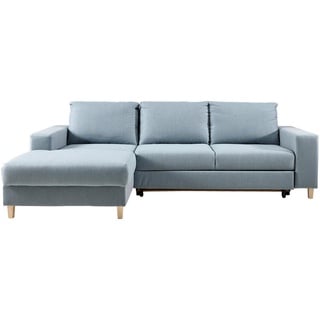 ti'me Ecksofa Hellblau, - 260x160 cm,