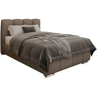 panda möbel Polsterbett, Braun, Holz, 120x200 cm, Schlafzimmer, Betten, Polsterbetten