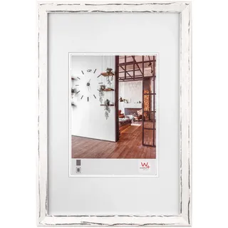 walther design Bilderrahmen weiss-silber 30 x 40 cm Metropolis Holzrahmen IW040W