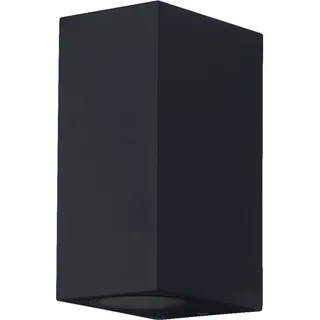 LEDVANCE ENDURA Classic Square Updown Außen-Wandleuchte, schwarz, GU10-Sockel (max 35W), kann mit einfacher oder smarter Lampe bestückt werden, Down oder Up/Down Leuchtenvariante, Schutzklasse IP44