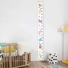 VUCDXOP Baby Messlatte Höhe Diagramm Tragbare aufrollbar Segeltuch und Holz Messlatte Höhe Diagramm Abnehmbare Höhe und Wachstum Diagramm für Kinderziemmer Dekoration