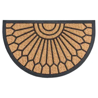 HANSE HOME »Mix Mats Gummi-Kokos Halbrund Geometric Ornament, Türmatte« halbrund 15 mm Höhe Kokos, Gummi, Schmutzfangmatte, Outdoor, Rutschfest, Innen, Kokosmatte,