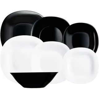 Luminarc Carine N&b Opal-Geschirr, mikrowellengeeignet, kühlschrankgeeignet, recycelbar