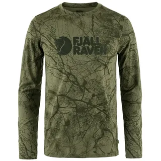 Fjällräven Värmland Wool LS T-Shirt, green camo XL