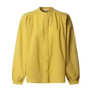 Pepe Jeans für Damen. PL3051412 Bluse Ariana gelb (XS), Lässig, Baumwolle, Klassisch, Langarm