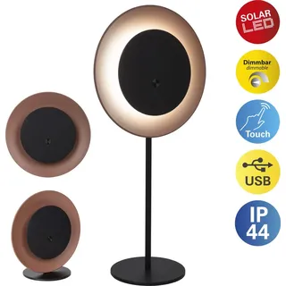 NÄVE Solarleuchte Kunststoff/Metall 11,8 cm x 41,5 cm 1 Stk. braun