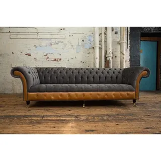 XXL Sofas Chesterfield Polster Design Luxus Sofa 4 Sitzer Leder Couchen Couch
