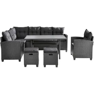 Ambia Garden DINING-LOUNGESET Anthrazit - 232x176 cm