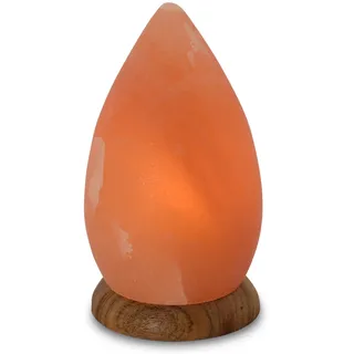 HIMALAYA SALT DREAMS Salzkristall-Tischlampe »Drop«, Leuchtmittel E14   Leuchtmittel wechselbar, Handgefertigt aus Salzkristall - jeder Stein ein Unikat, H: ca.20 cm, orange