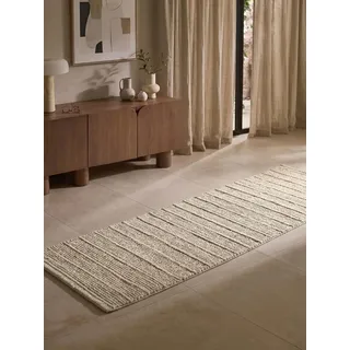 Ted Baker Parker Wollteppich 80 x 250 cm Weiß