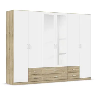 Rauch Wäscheschrank Gamma 271 x 210 x 54 cm Beige/Weiß