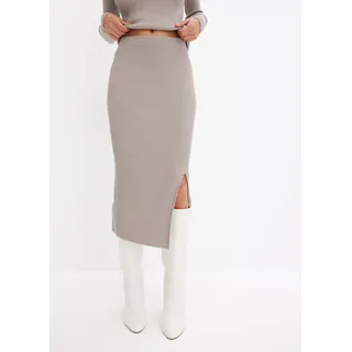 bonprix Strickrock »Strickrock aus fließendem Viskose-Mix« Strickrock aus fließendem Viskose-Mix, grau