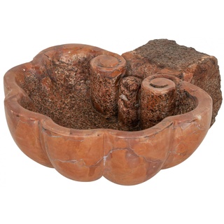 Biscottini Weihwasserkessel aus Marmor 20,5 x 22,5 x 8,5 cm | Sockel für Gartenbrunnen | Waschbecken für den Außenbereich aus Stein | Pflanztopf für Garten groß