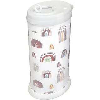 Ubbi Steel Diaper Pail, Odor Locking, No Special Bag Required, Award-Winning, Registry Must-Have, Rainbow