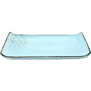 CreaTable Servierplatte NATURE COLLECTION, hellblau Steinzeug, B/L: ca. 165x33 cm - hellblau