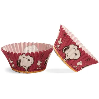 Snoopy 339243 Pack 50 Muffinförmchen Cupcakes Papier braun 5 x 5 x 3 cm