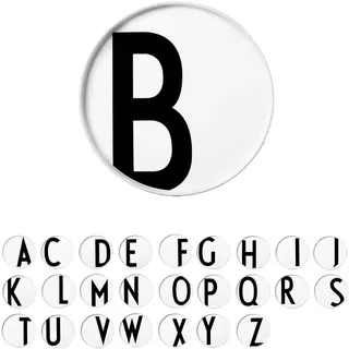 Design Letters Buchstaben Teller Weiß (A-Z) | Weihnachtsdeko, Weihnachtsgeschenke für Frauen, Männer | Tisch deko | Porzellan Geschirr, Snackteller, Weihnachtsteller | Kuchenteller, Deko Teller