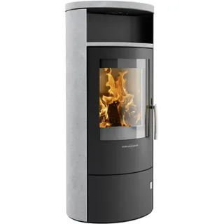 Oranier Polar 7-2.0 Stahl Schwarz/Abdeckplatte Speckstein