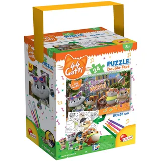 Liscianigiochi 76260 Katzen 44 Cats Meow Puzzle, Mehrfarbig, 24 Stück