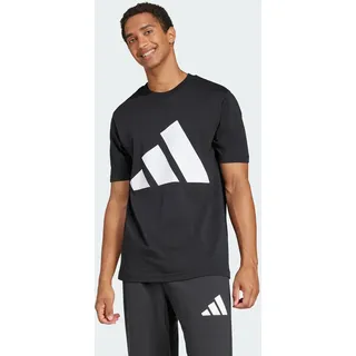 adidas Essentials Big Logo Single Jersey Tee, Black/White, XL