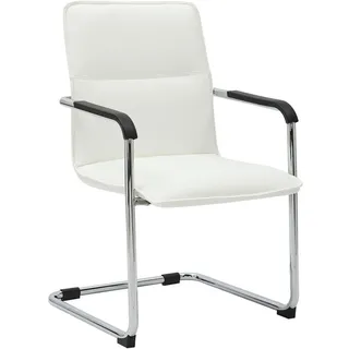 CLP Schwingstuhl Lederlook Weiß , Textil , 57x92x59 cm , Esszimmer, Stühle, Schwingstühle