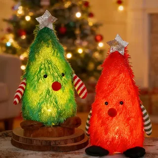 SOETDERT Weihnachtsdeko Wichtel, Weihnachten Deko Wichtel Weihnachtswichtel Figuren mit LED, Beleuchtet Weihnachtsdeko Weihnachtsbaum Wichtel Set für Weihnachten Innen Deko