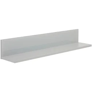 Hom`in Wandboard , Grau, Hellgrau , Glas, Holzwerkstoff , 109.7x18x21.9 cm , Wohnzimmer, Wohnwände, Wohnwand-Serien
