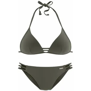 Bruno Banani Triangel-Bikini mit Zierbändern, grün