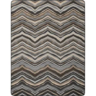 Wohndecke BIEDERLACK "Wildline mit geketteltem Zierstich", grau (anthrazit, natur), B:150cm L:200cm, Baumwolle, Polyacryl, Polyester, Wohndecken, Wohndecke, Made in Germany