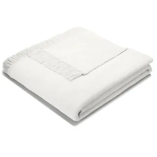 Biederlack Unicolour Franse Kuscheldecke 150 x 200 cm Beige/Weiß