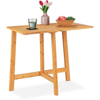 Relaxdays Klapptisch 50 x 73 x 73 cm Braun/Bronze