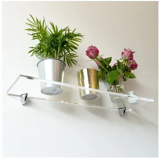 Queence Deko-Wandregal Elle 70 x 15 x 1 cm Silber