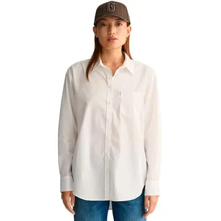Gant Damen Rel Poplin Shirt Klassisches Hemd, Weiß, 32 EU
