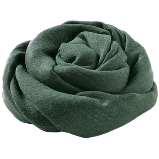 Anevous Damen Weicher Einfarbig Schals, Baumwolle Leichte Damenschal, Elegante Große Schals Tücher, Plain Tücher Schal Stola für Lange Halstuch Damen Geschenk,Grün