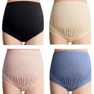 Mama Cotton Umstandsunterwäsche, Damenunterwäsche, Umstandspanties (L - 3XL, Multipack) - Mehrfarbig - Groß