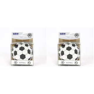 PME Papier-Backformen Fußball, Schwarz, Schwarz und Weiß (Packung mit 2)