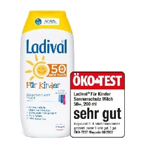 Ladival Kinder Sonnenmilch LSF 50+, wasserfest 200ml um 11,79 € statt 17,95 €