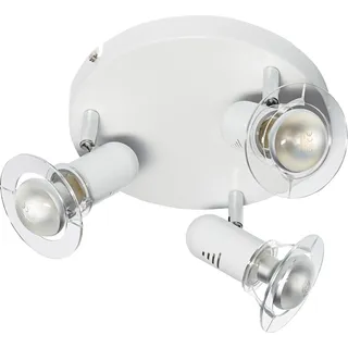 Deckenstrahler Casaca Rondell 3-flammig Weiß ca. Ø 21,5