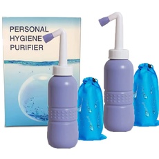 Tragbarer Bidet-Sprühgerät, Reise-Bidet-Flasche für persönliche Hygiene, Bidet-Spray ohne Luftverschluss, Wischerflasche (2 Stück) (2 Stück)