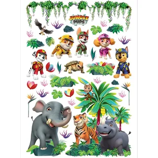 AG Design Paw Patrol Dschungel Kinderzimmer Wandstickers, Wandtattoo junge deko von AG Design | 42,5 x 65 cm | ADK 1676