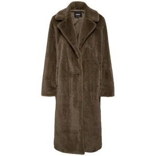 ONLY Damen ONLMEAGAN FUR Coat OTW Mantel, Braun, M