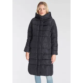 ONLY Steppmantel »ONLTINA PUFFER X LONG COAT OTW«, mit Kapuze, blau