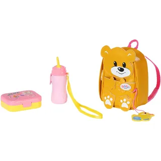 BABY BORN Puppenzubehör Kindergarten Rucksack Set Bärenform Gelb 834961